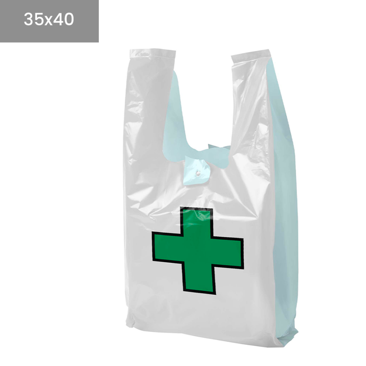 Bolsas de plástico personalizadas para farmacias de 35x40