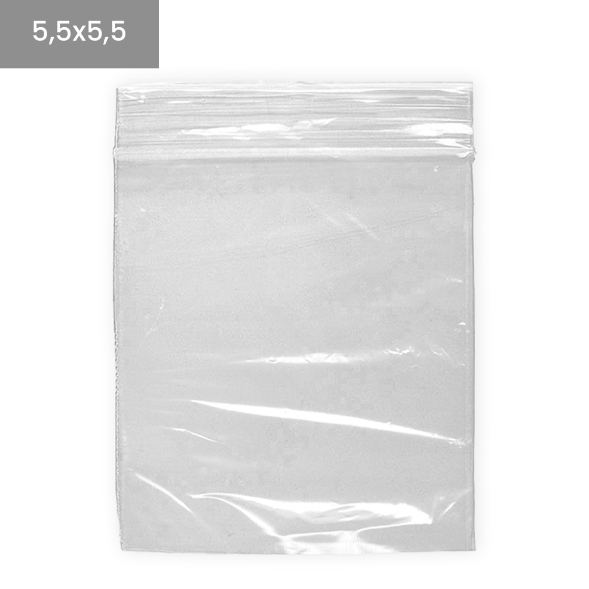 Bolsas de plástico transparentes ZIP 5,5x5,5